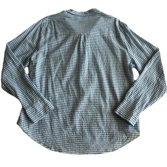 J. Crew Rumpled Stripe Popover Blue XL - Picture 3 of 10